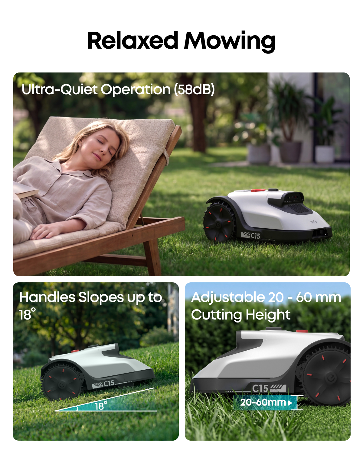 eufy Robot Lawn Mower C15 (With Garage)