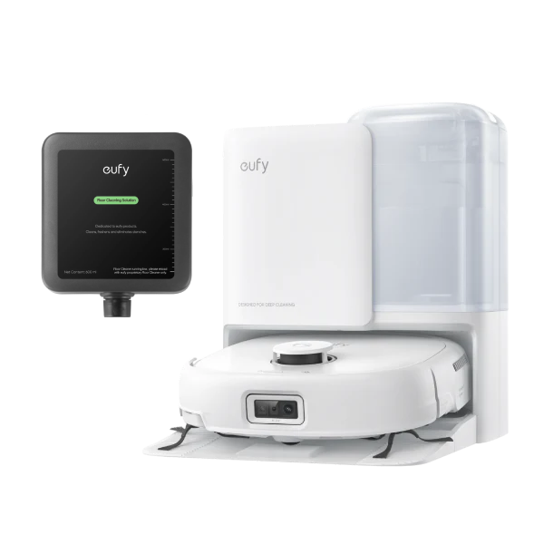 eufy Robot Vacuum Omni E25 White + Cleaning Solution